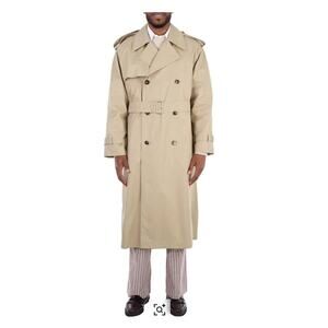 Burberry of London Castleford Trench Coat Men's Size 40 Beige Long Sleeves